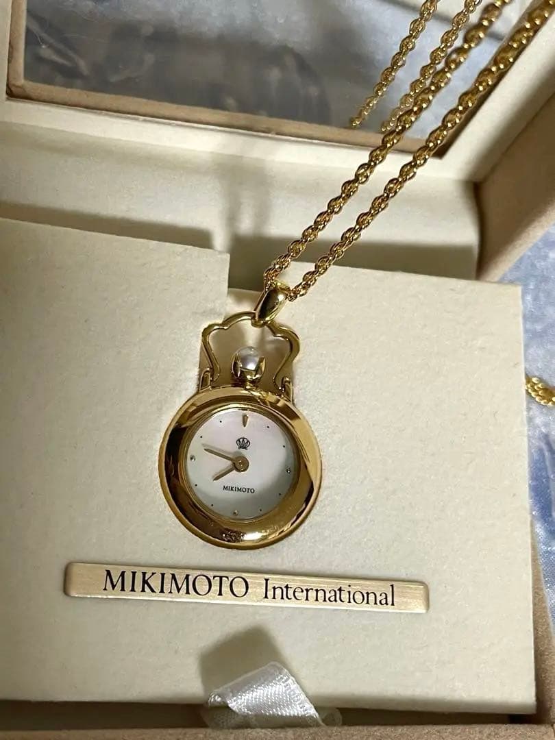 ミキモト JAL オリジナルパールペンダントウォッチ 未使用 可動品