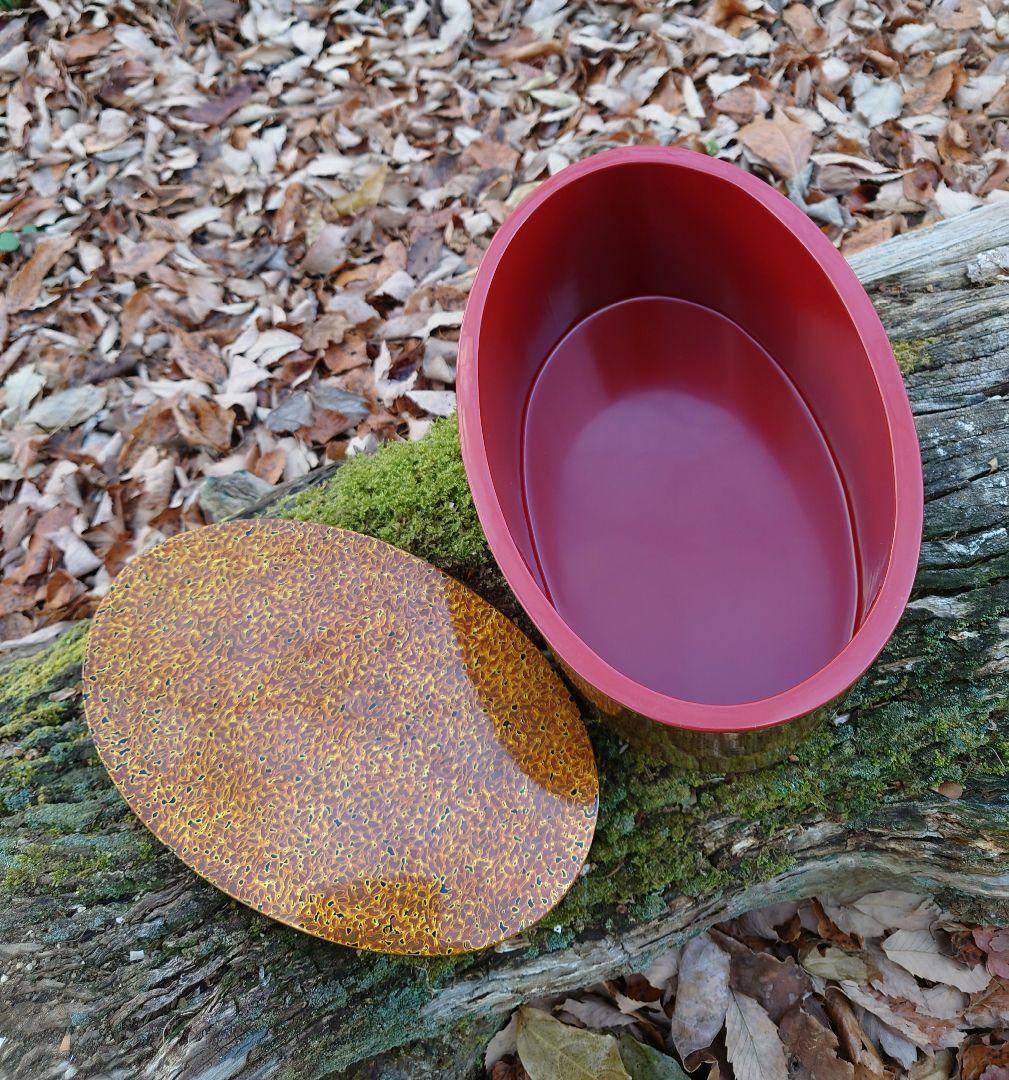 美術工芸 漆工芸 宝箱 木製 くり抜き 展示会で購入 大ぶり厚み 底に浅い