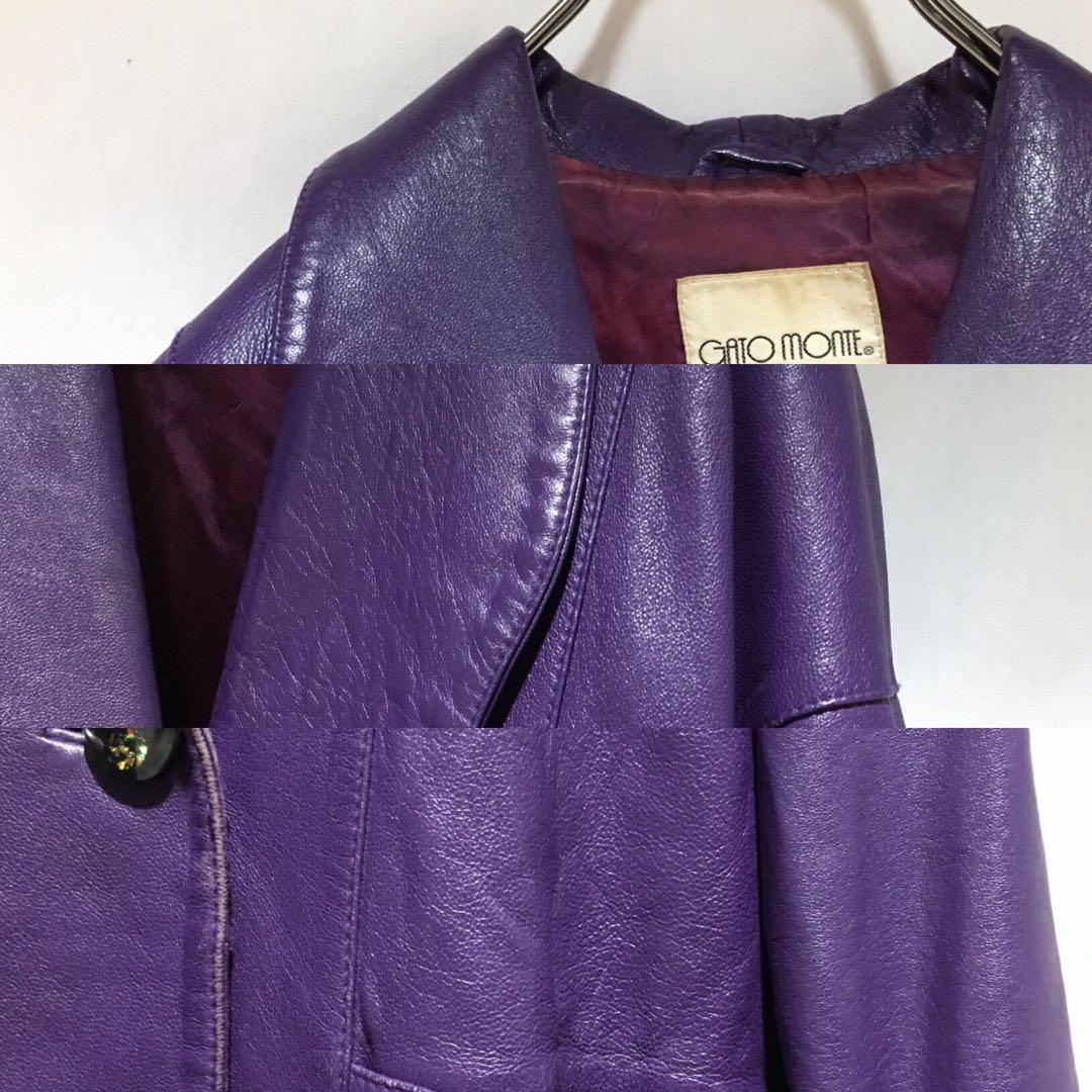 ✴︎専用✴︎ Purple colored BIG leather JKT など