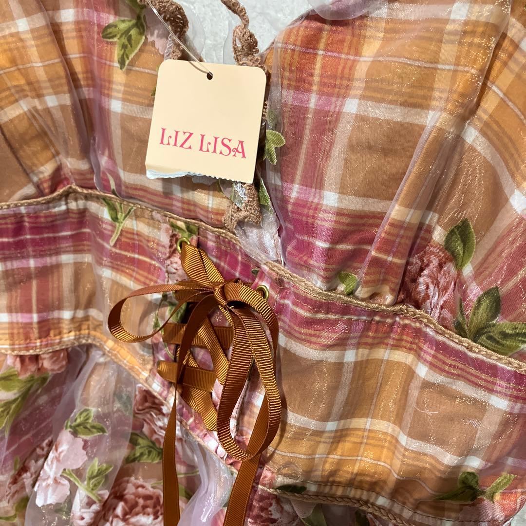 リズリサ LIZ LISA ミニワンピース 花柄 チェック - メルカリ