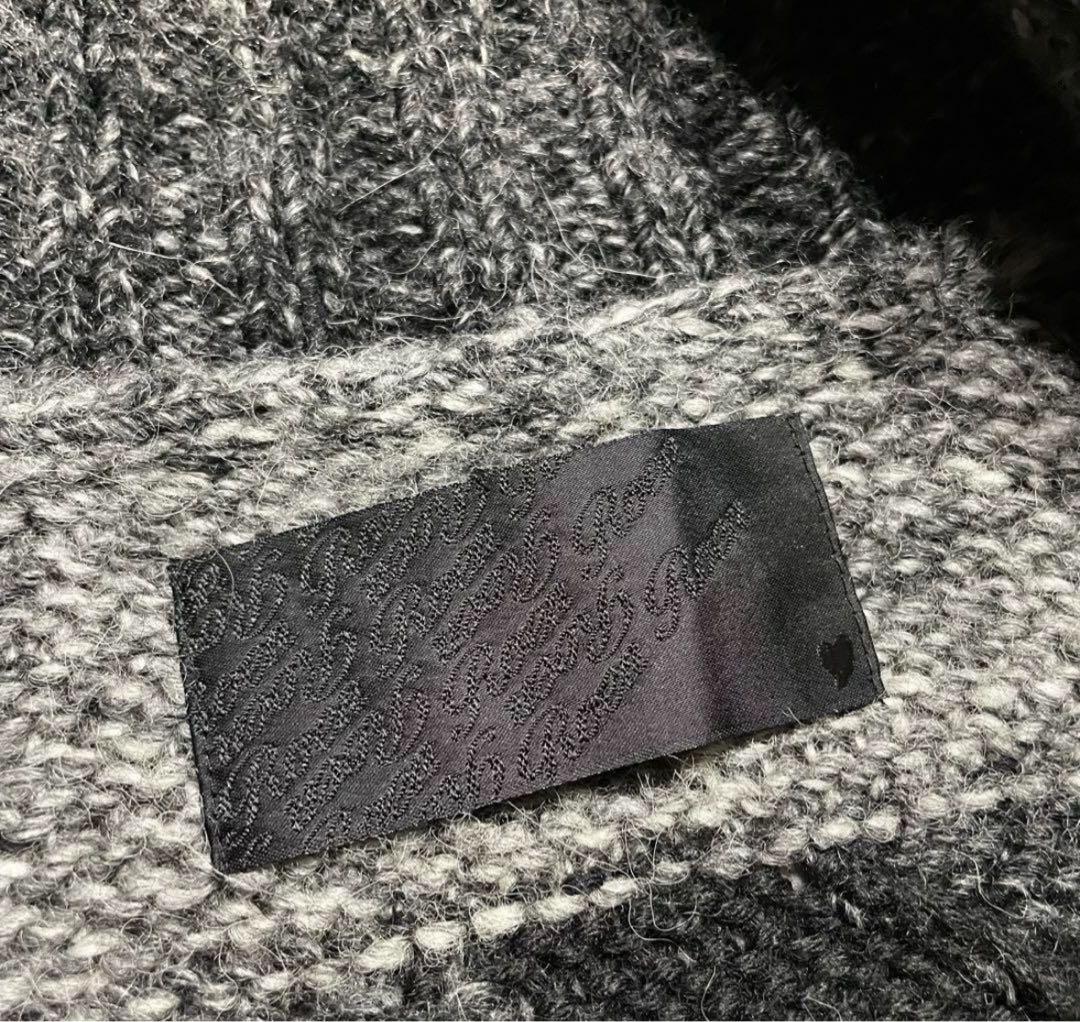 “Roen” skull knit long cardigan gown y2k