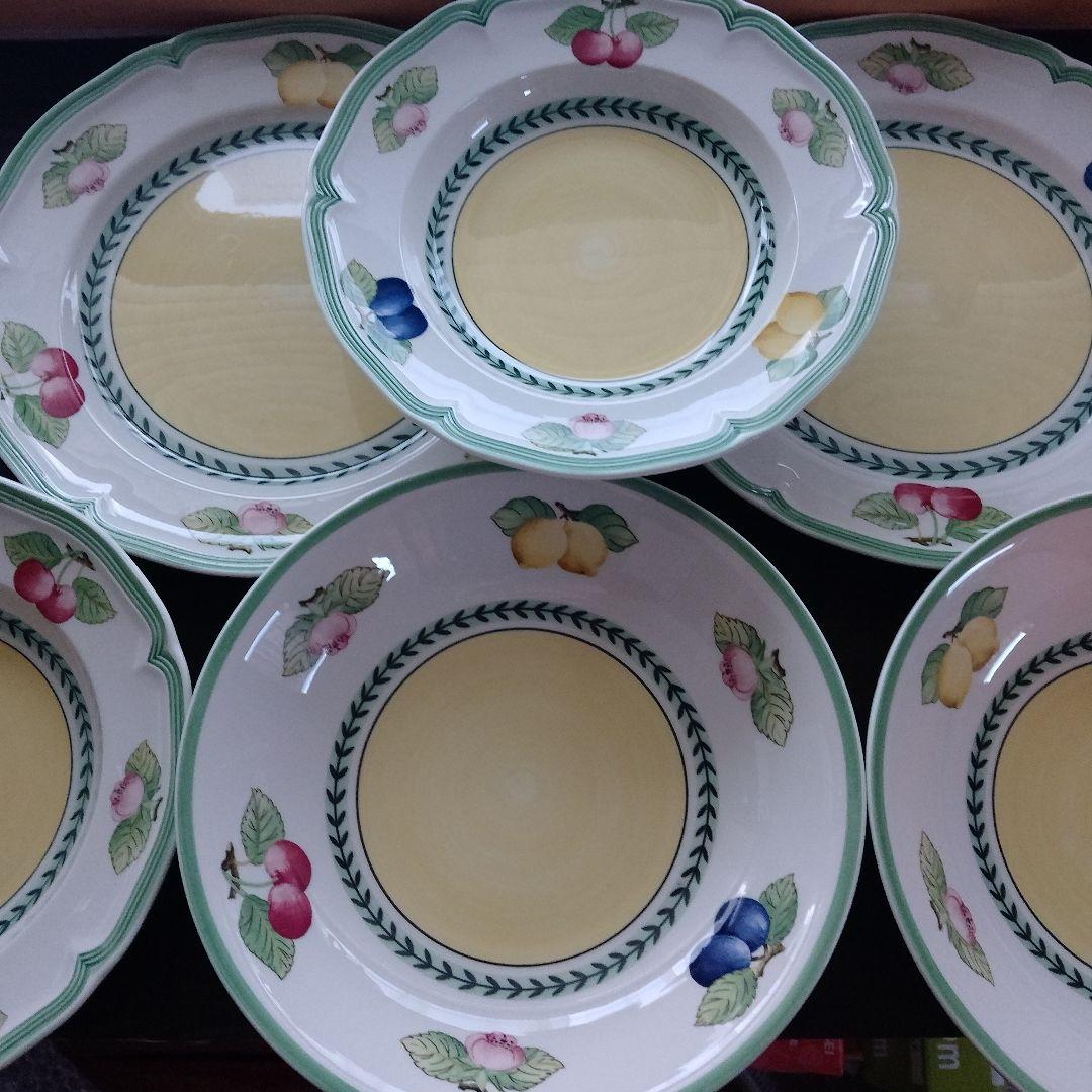 ビレロイ&ボッホ　フレンチガーデン　 2人用食器セット　3種類　6枚　ドイツ ビレロイ&ボッホ - ビレロイボッホ フレンチガーデン カップ&ソーサー2