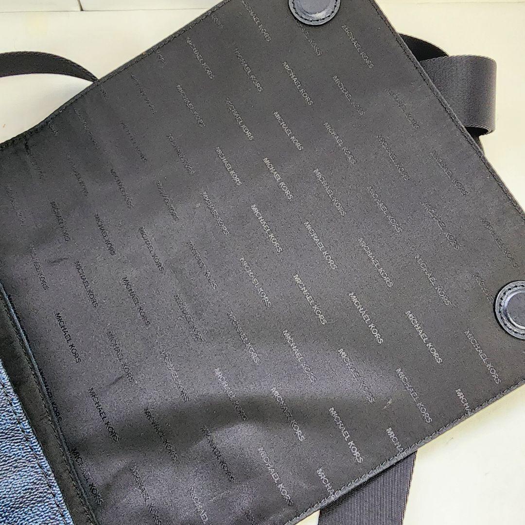 美品】マイケルコース メッセンジャーバッグ ネイビー系 シグネチャー