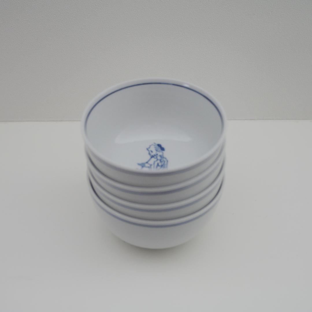 九谷焼 上出長右衛門窯 汲出碗 笛吹 4個セット