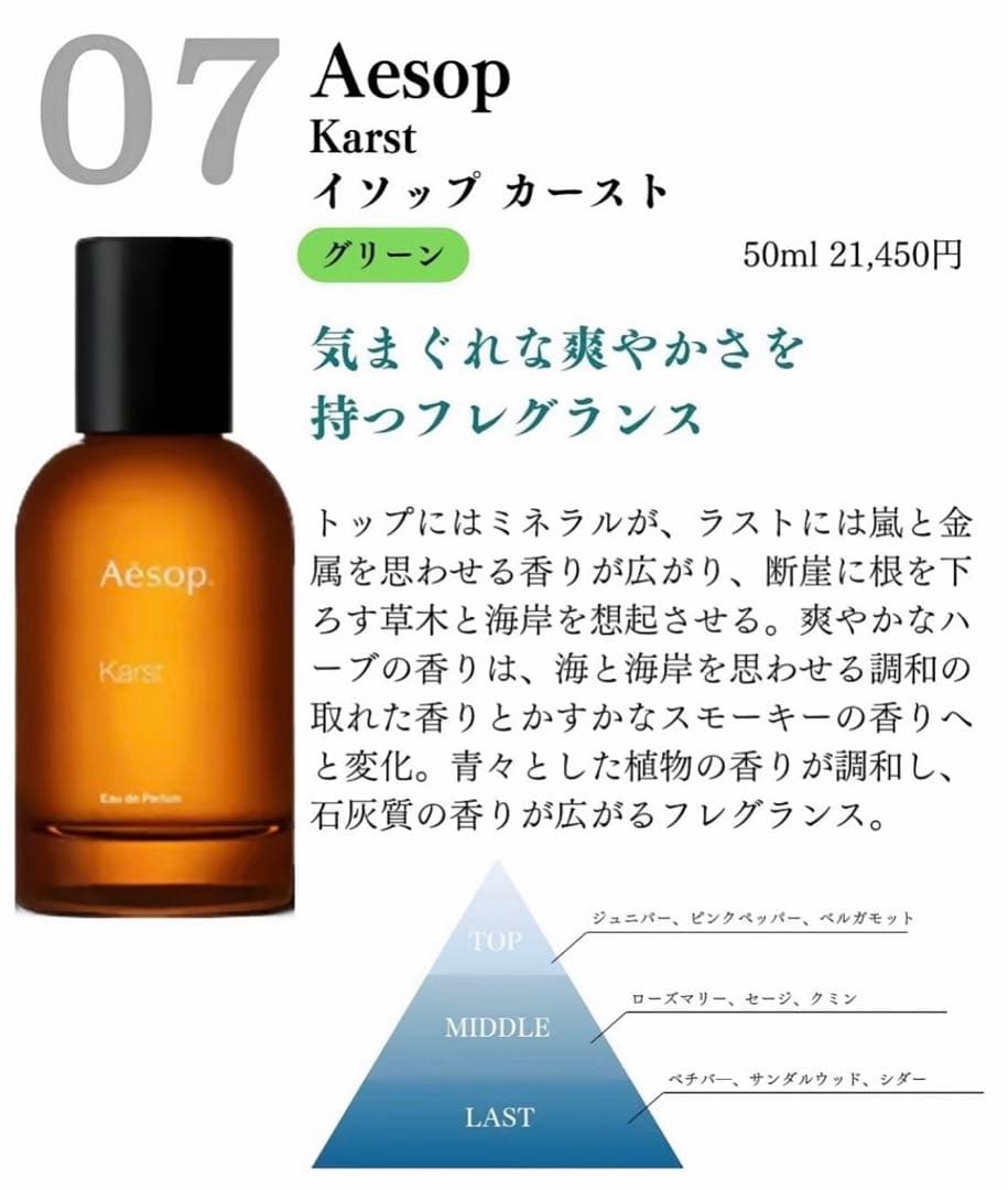 Aesop Eidesis & Karst 香水セット 1ml×2 - メルカリ