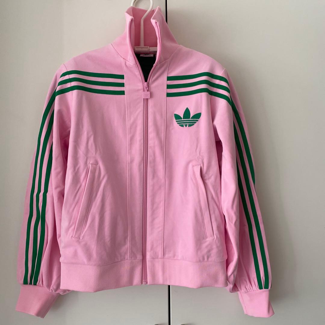 adidasアディダス ピンク ストライプ ジャージ VELOUR BB TT春