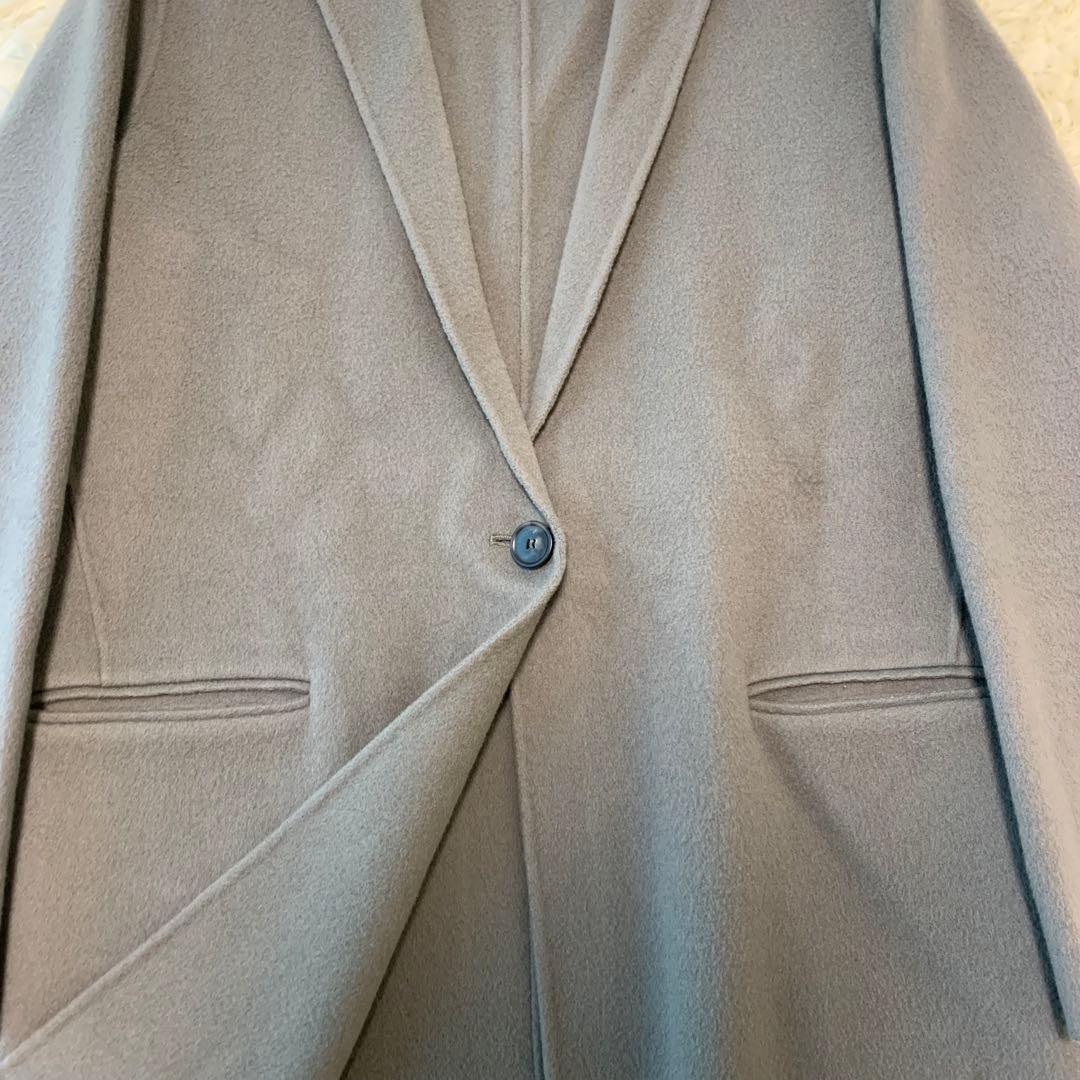 セオリー カシミヤ混 ロング チェスターコート シングル 1ボタン