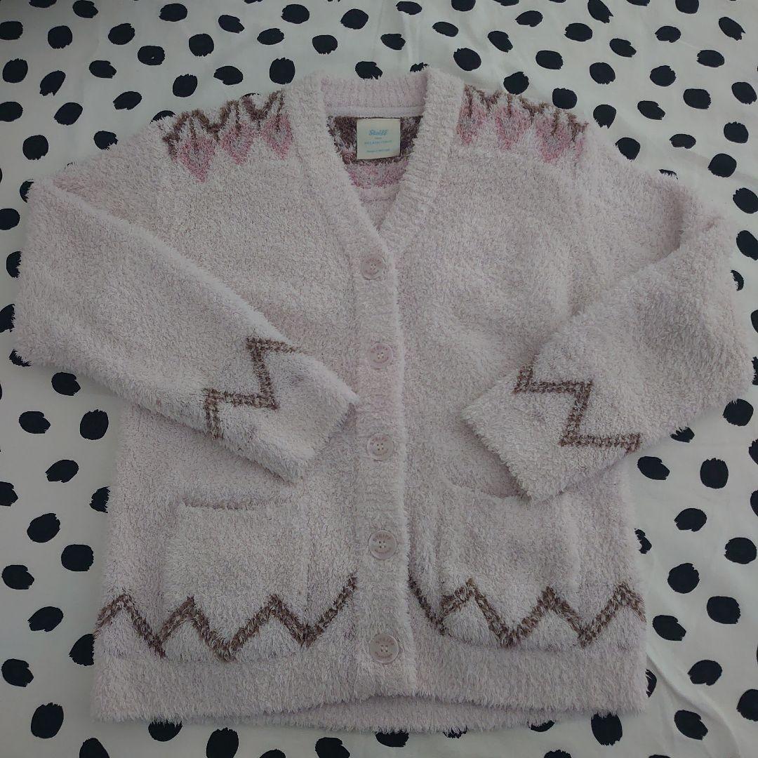 2024 ジェラピケ　Steiff シュタイフ　コラボ　大人気カーディガン ジェラートピケ gelato pique 【Steiff】フェアアイル柄カーディガン