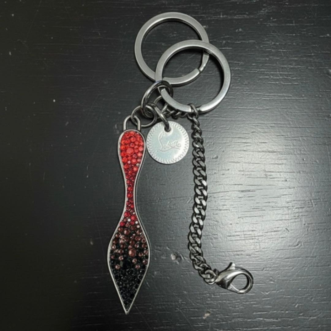 【極美品】クリスチャンルブタン キーリング レッドソール ストラス 完備品 ルブタン Christian Louboutin クリスチャンルブタン レッド ソール