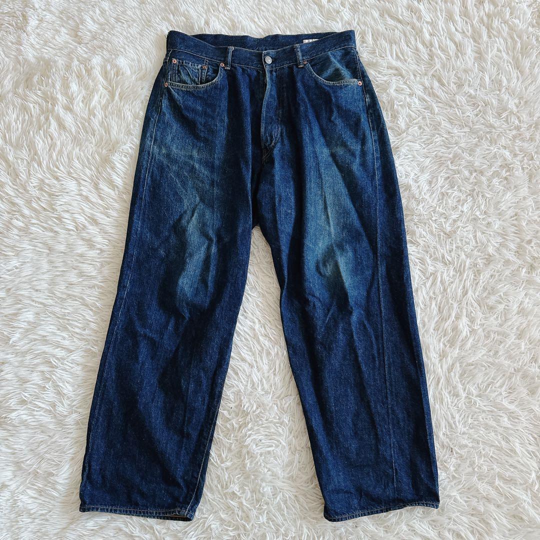 COMOLI デニム5Pパンツ ワイドシルエット 2サイズ メンズ インディゴ COMOLI デニム 5Pパンツ