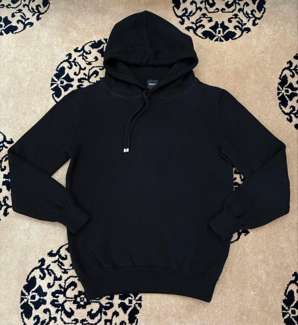 BAFY フード付きニットパーカー　ブラック　黒 楽天市場】バフィー bafy パーカーの通販