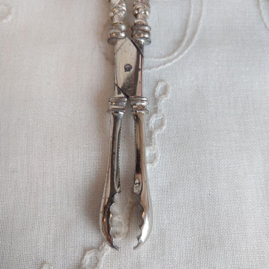 イギリスアンティークシュガートングアイストングシュガーニップス