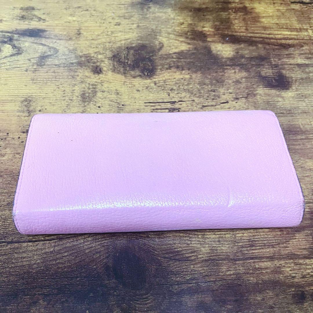 ミュウミュウ長財布MIU MIU マドラス シティカーフ ウォレット ピンク