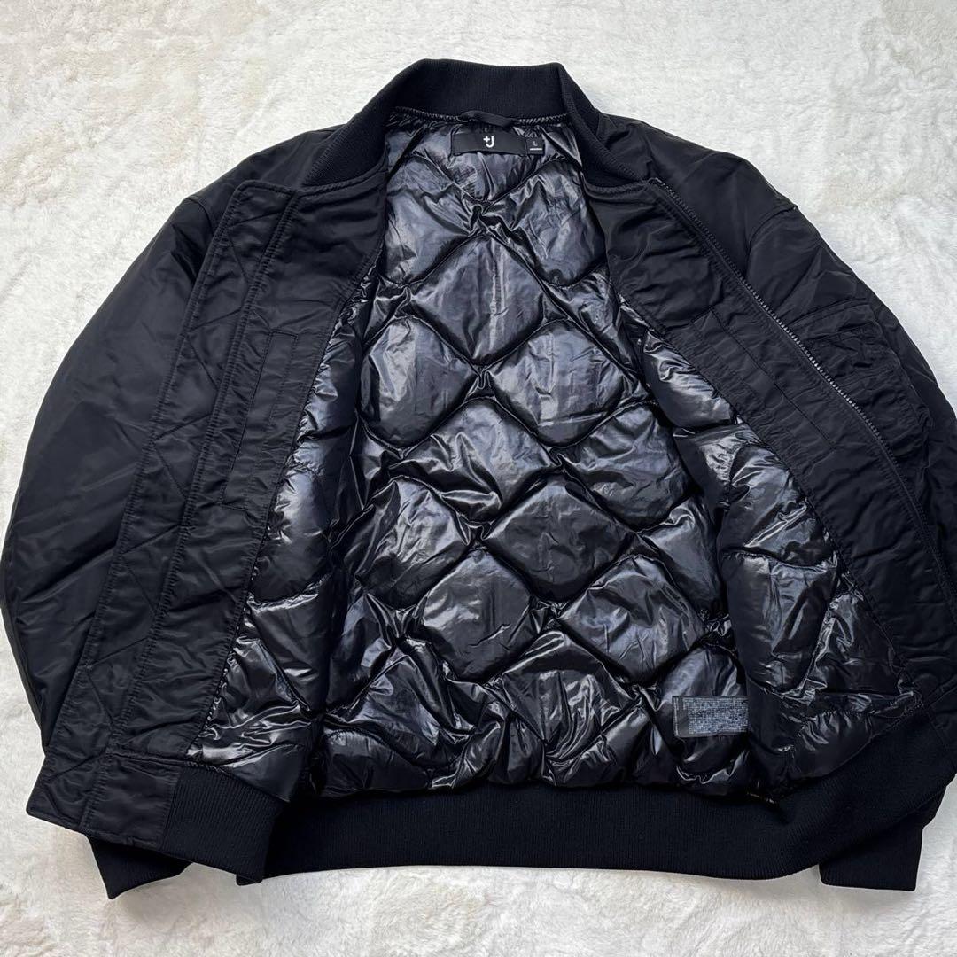 UNIQLO +J ブラック XL MA-1 ハイブリッドダウン オーバーサイズ