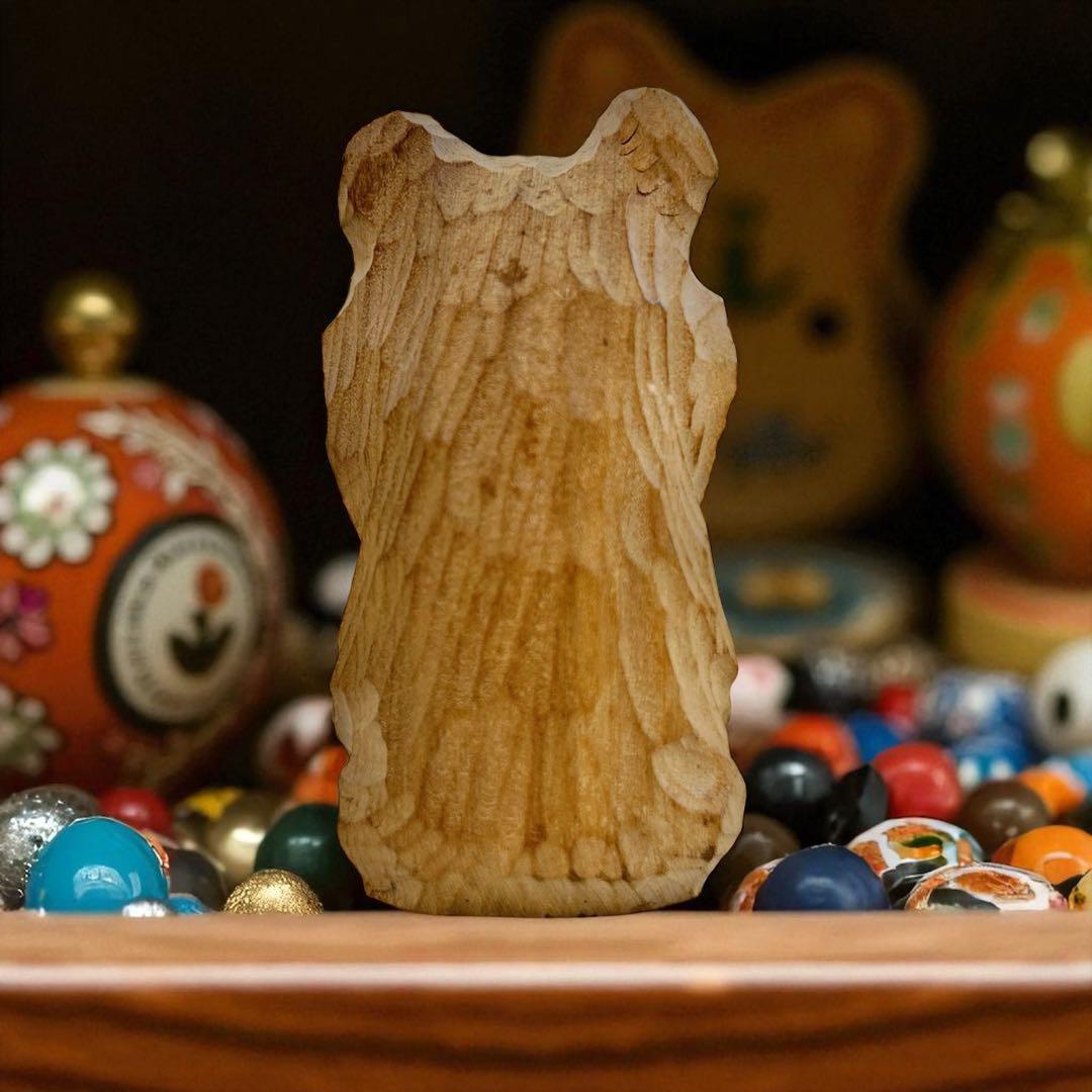 古玩 熊ボッコ（小）ガラス目 木彫り 熊彫 アイヌ美術 北海道 民藝