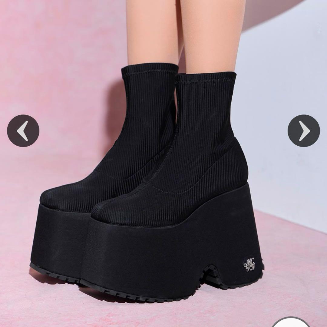 ミシェルマカロン 厚底14.5cm最強盛れショートブーツ - メルカリ