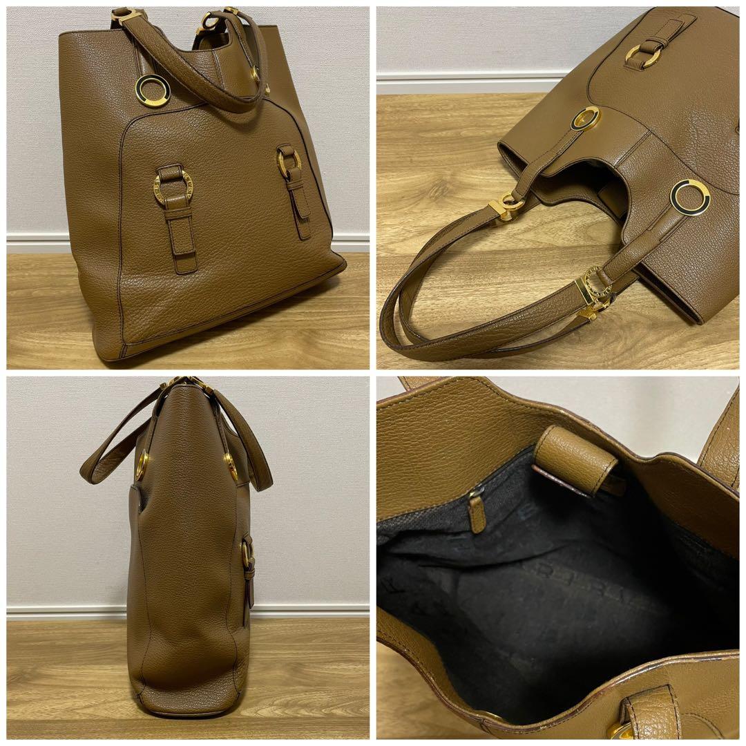 《美品》BVLGARI （ブルガリ）レザー トートバッグ ブラウン