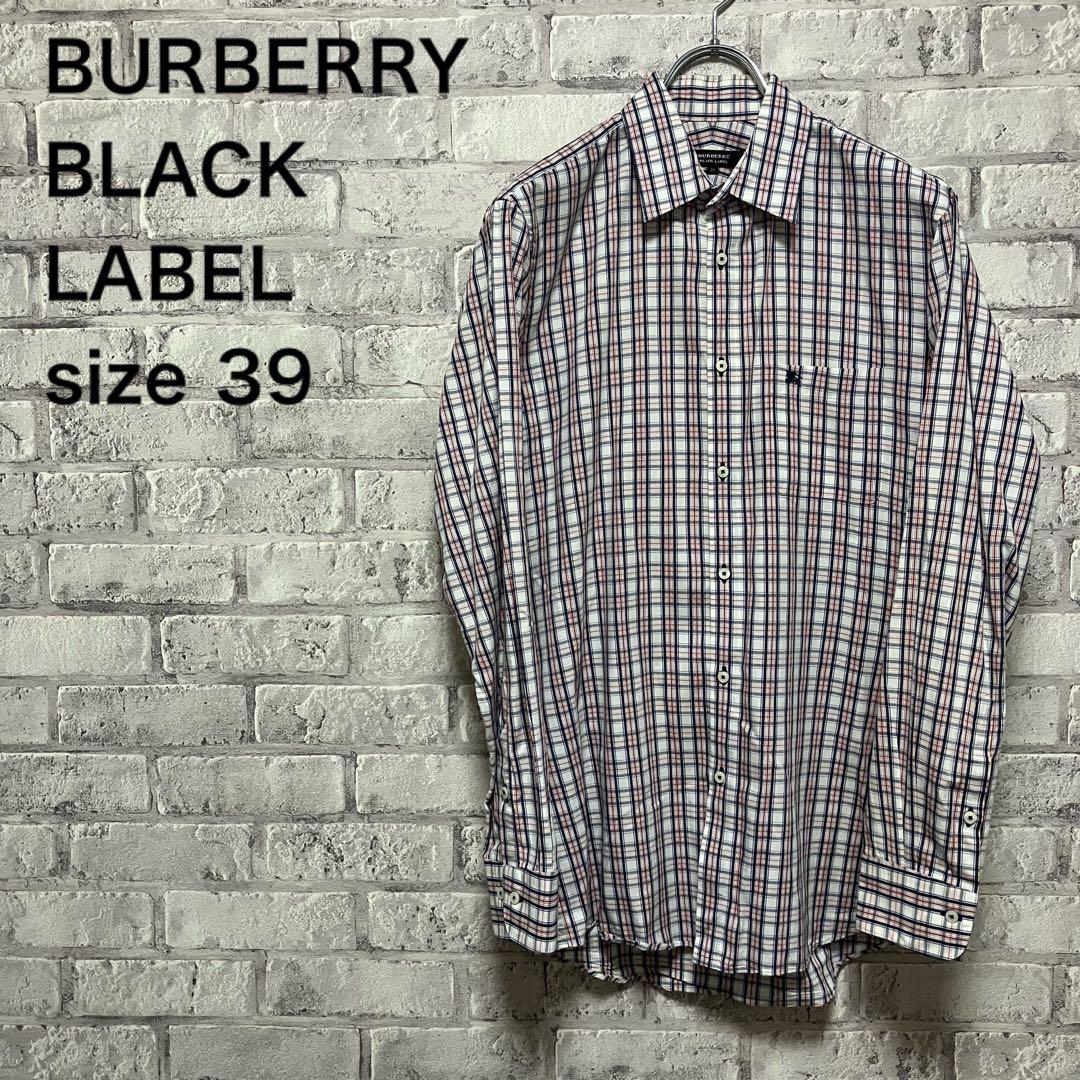 BURBERRYBLACK LABEL】バーバリー 長袖シャツ チェック柄 - メルカリ