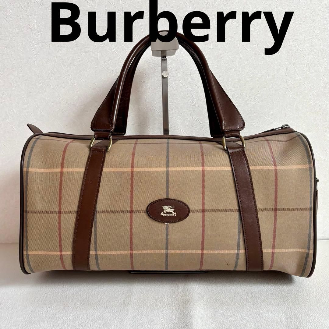 【良品】【バーバリー】ボストンバッグ 旅行カバン 玉虫色 チェック 楽天市場】ボストンバッグ バーバリー（柄チェック）（ボストンバッグ
