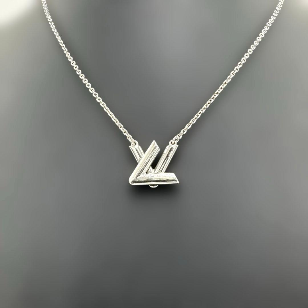 美品】ルイヴィトン ネックレス・GO-14 M01872 シルバー ツイスト