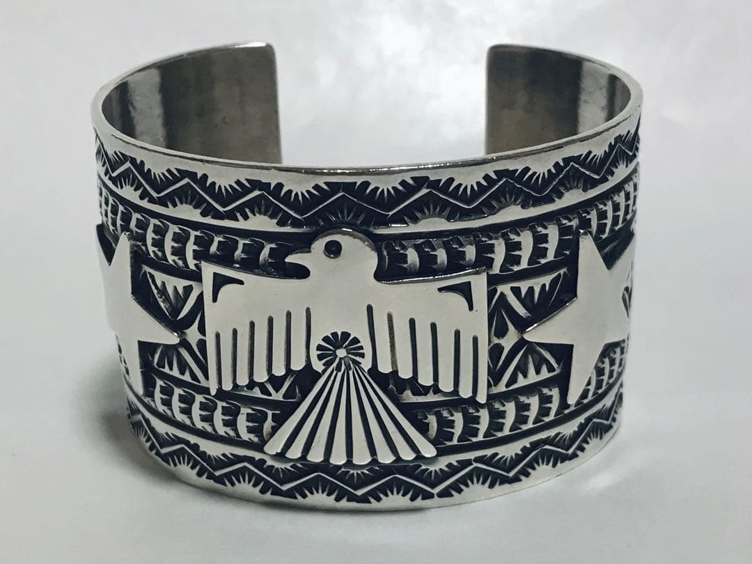 新品 サンシャインリーブス サンダーバード ワイドバングル ナバホ