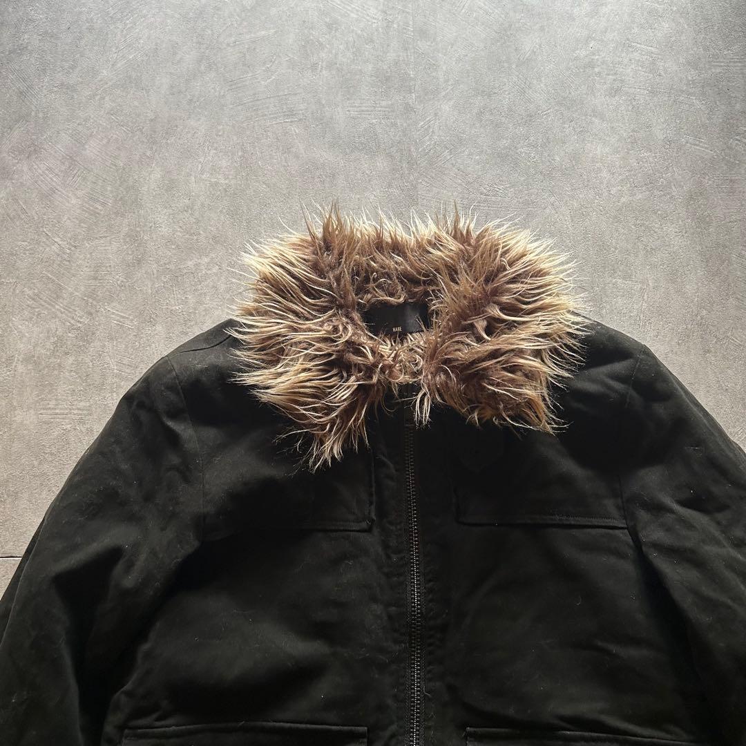 archive grunge fur jacket y2k black fur archive y2k grunge jacket