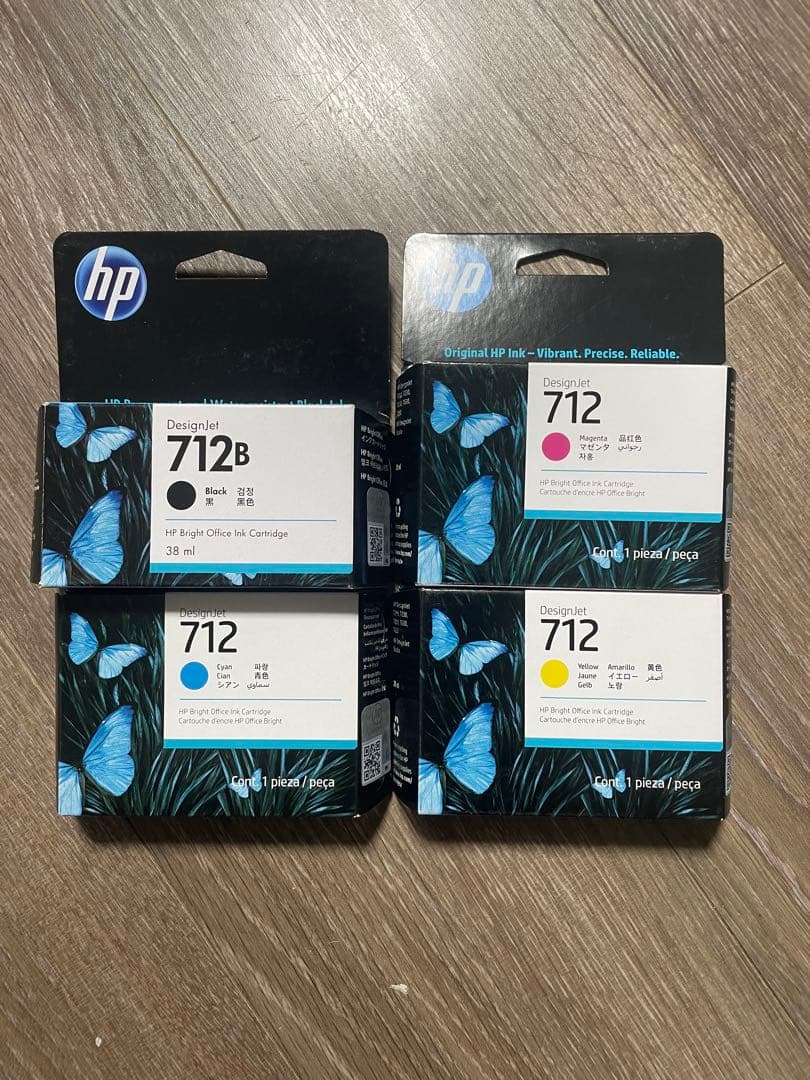 HP 712 712B 純正インク ブラック/カラー 4色セット 38/29mL - メルカリ