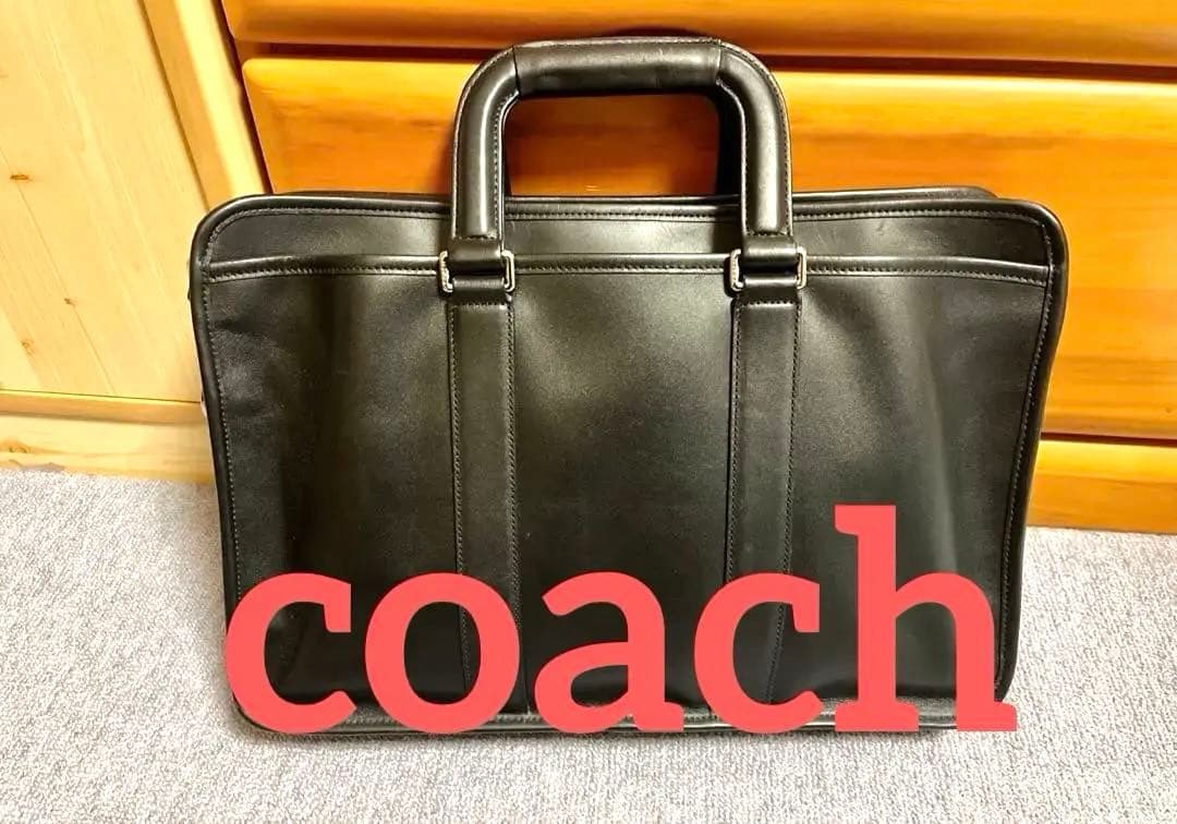 【限定お値下げ中⭐️美品】coach 黒 レザー 2WAY ビジネスバッグ COACH ビジネスバッグ 黒 レザー - メルカリ