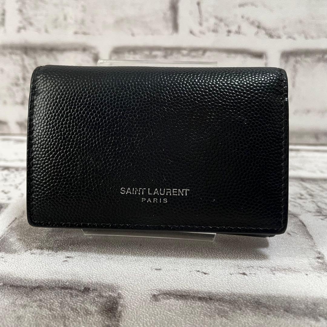 極美品✨サンローラン 6連 キーケース キーリング キャビアスキン YSL