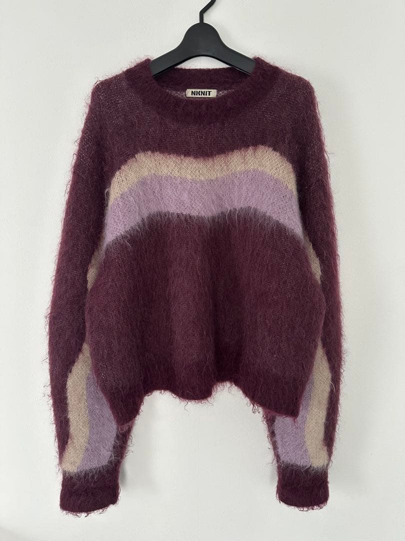 トップス NKNIT 22AW-016 wave pattern mohair KNIT NKNIT(ンニット) 22AWwave pattern mohairニットNKNIT22AW-016