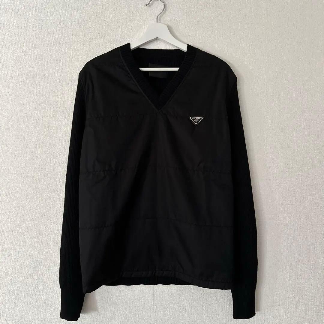 PRADA プラダ ナイロンニット ジャケット Vネック 50サイズ - メルカリ