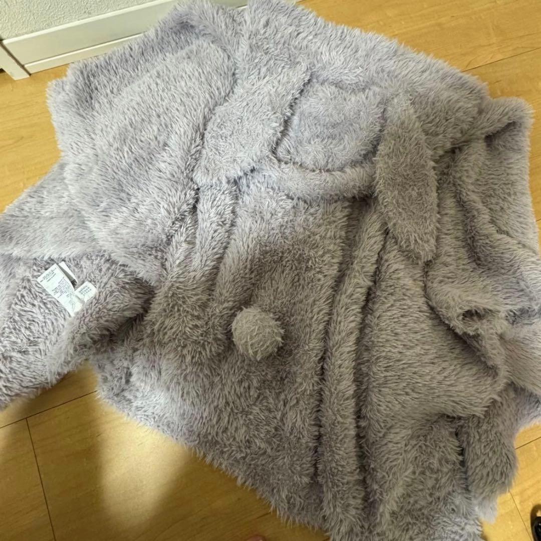 ジェラートピケ 着る毛布 うさぎ ラビット 毛布 ブランケット ポンチョ
