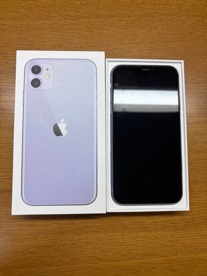 Apple iPhone 11 パープル 本体 バッテリー状態100% - メルカリ