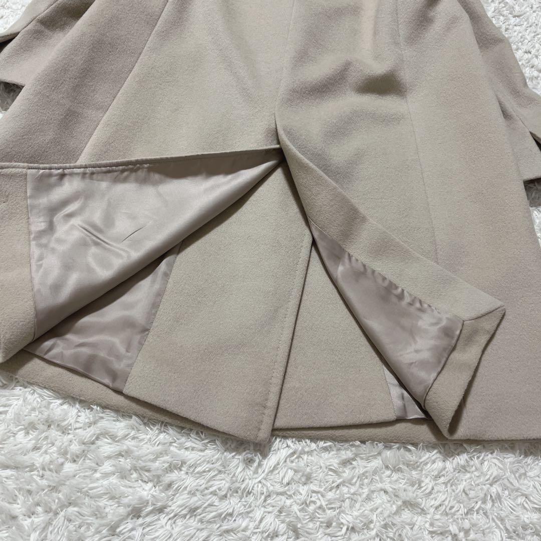 美品✨23区 ビーバーダブルコート アンゴラ混 フード Mサイズ ベージュ