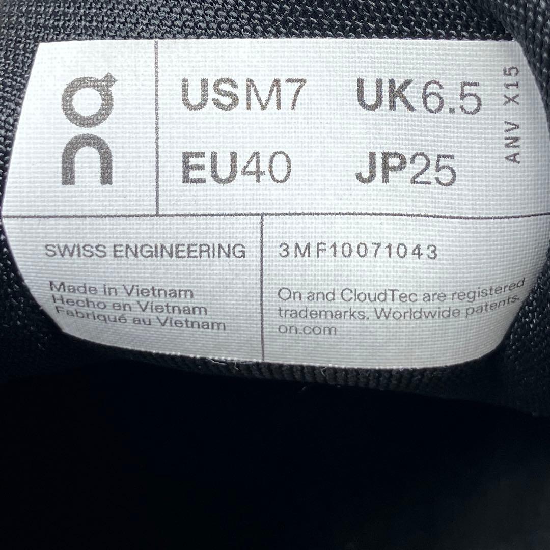 【定番人気】On オン cloud6 クラウド6 25.0cm ブラック 黒