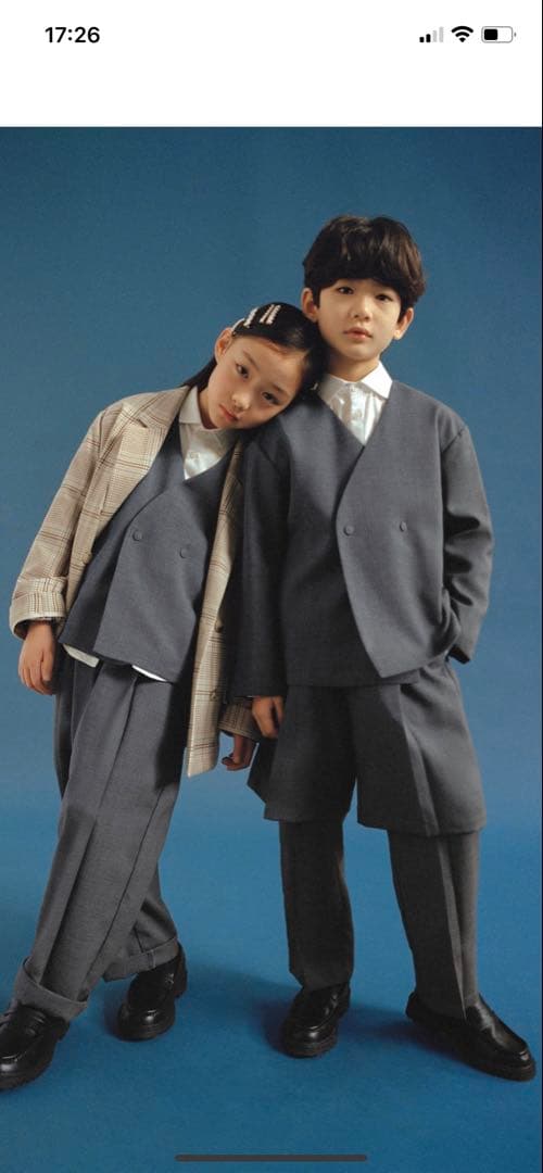 ZARA スーツ LIMITED EDITION ウール製ストレートフィットスーツパンツ - ネイビー