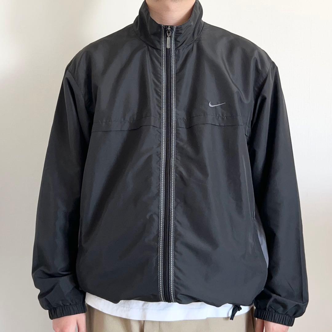 00s NIKE ナイロンジャケット ドローコード リフレクター 短丈 XL