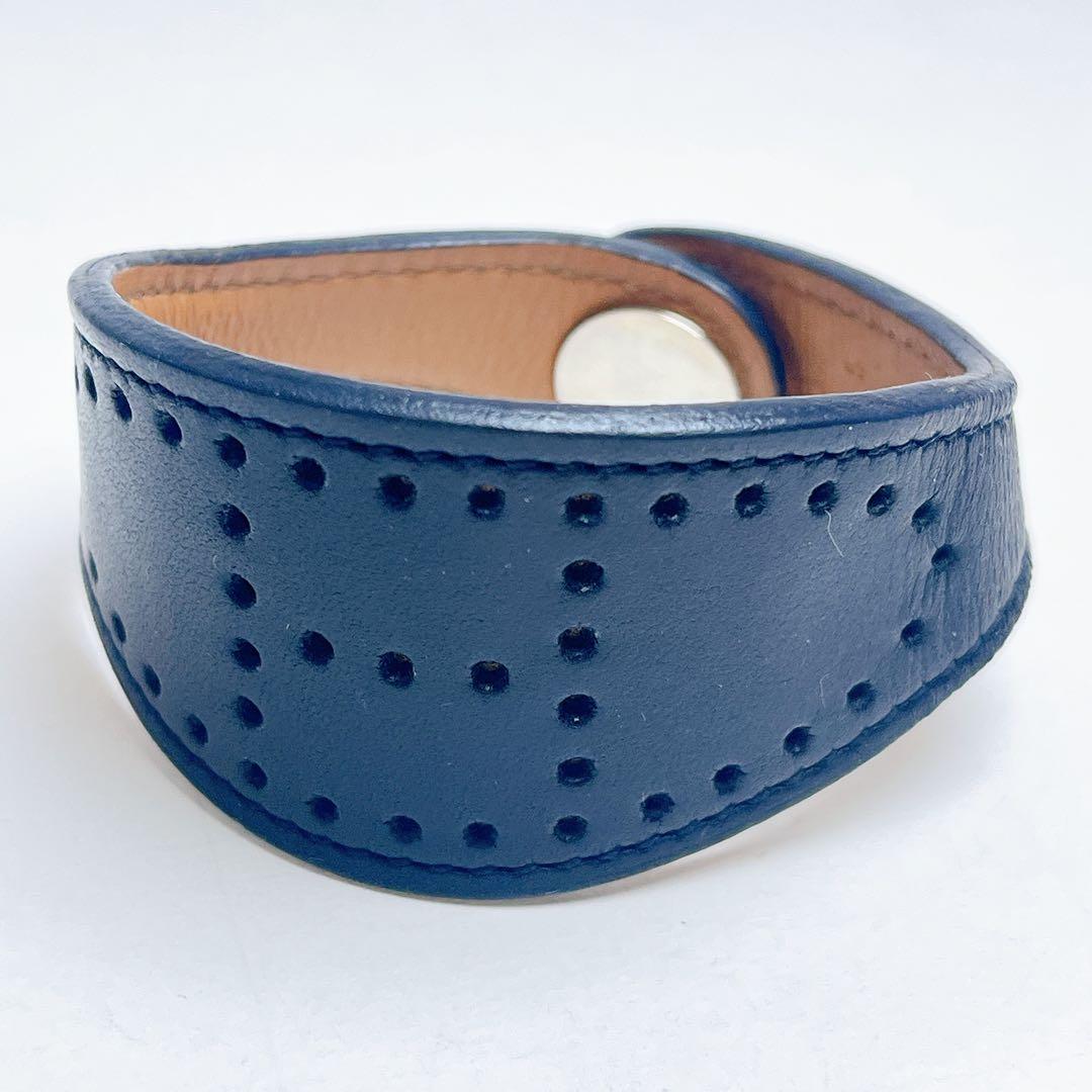 エルメス　エブリン　パンチング　レザー　ブレスレット　バングル　◽︎J刻印2006 メンズのブレスレット・バングルなら、断然オススメは一生モノ