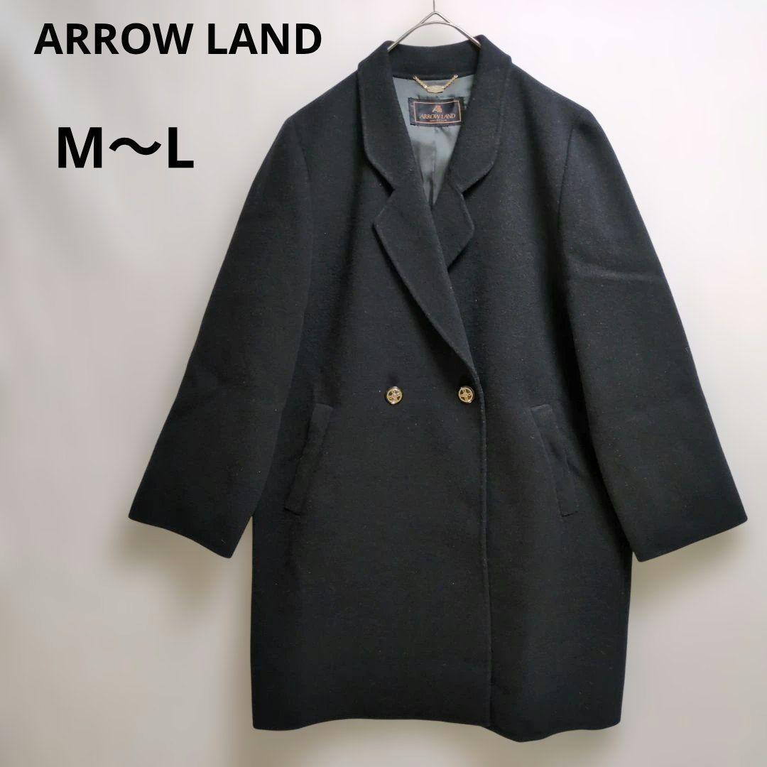 ダブルブレストコート ウール ピーコート 黒 - メルカリ