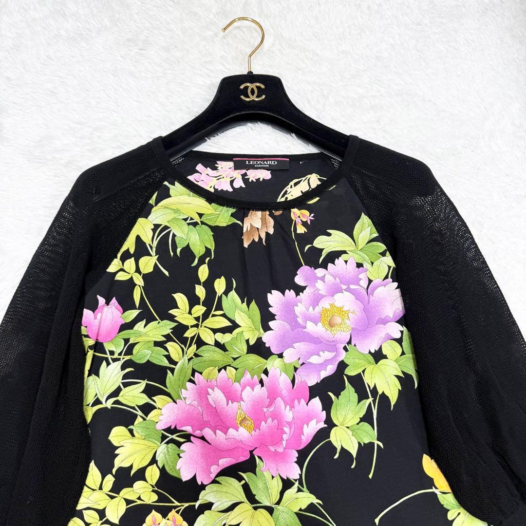 極美品✨】レオナール チュニック トップス 花柄 トリム M - メルカリ