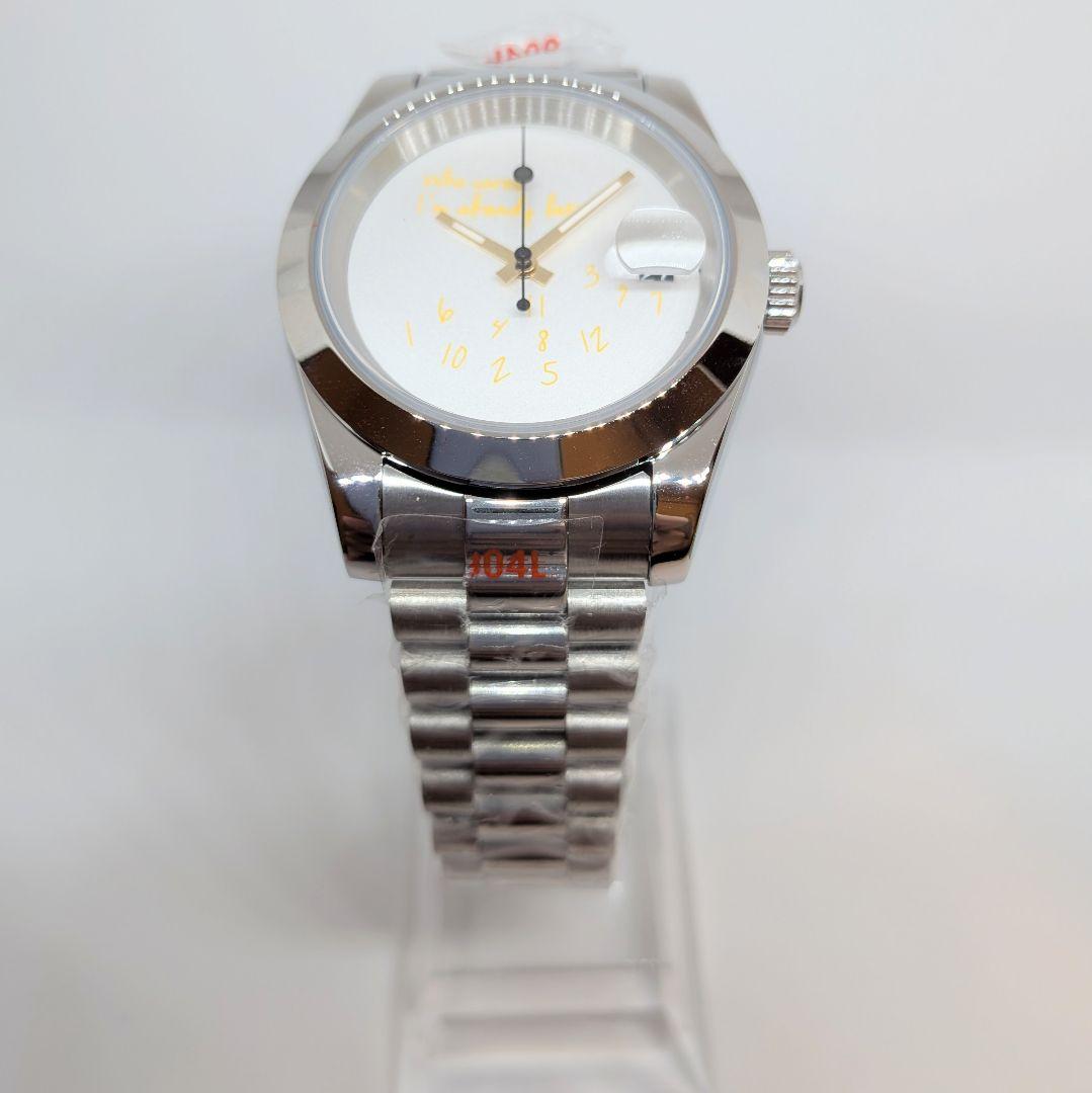 新品【NH35 MOD カスタム 自動巻 腕時計】 白 金 黄色 黒 - メルカリ