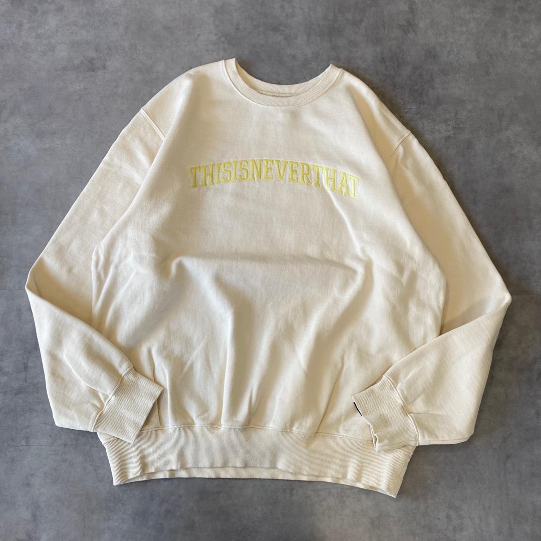 thisisneverthat ネバザ スウェット 刺繍 XL 白 12882 - メルカリ