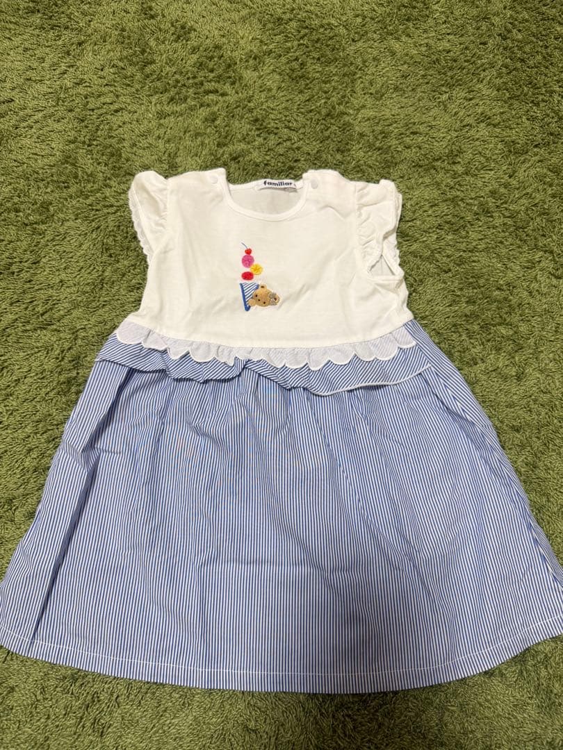 familiar アイスクリーム刺繍 ワンピース サイズ90 レトロアイスクリームワンピース | axes femme online shop