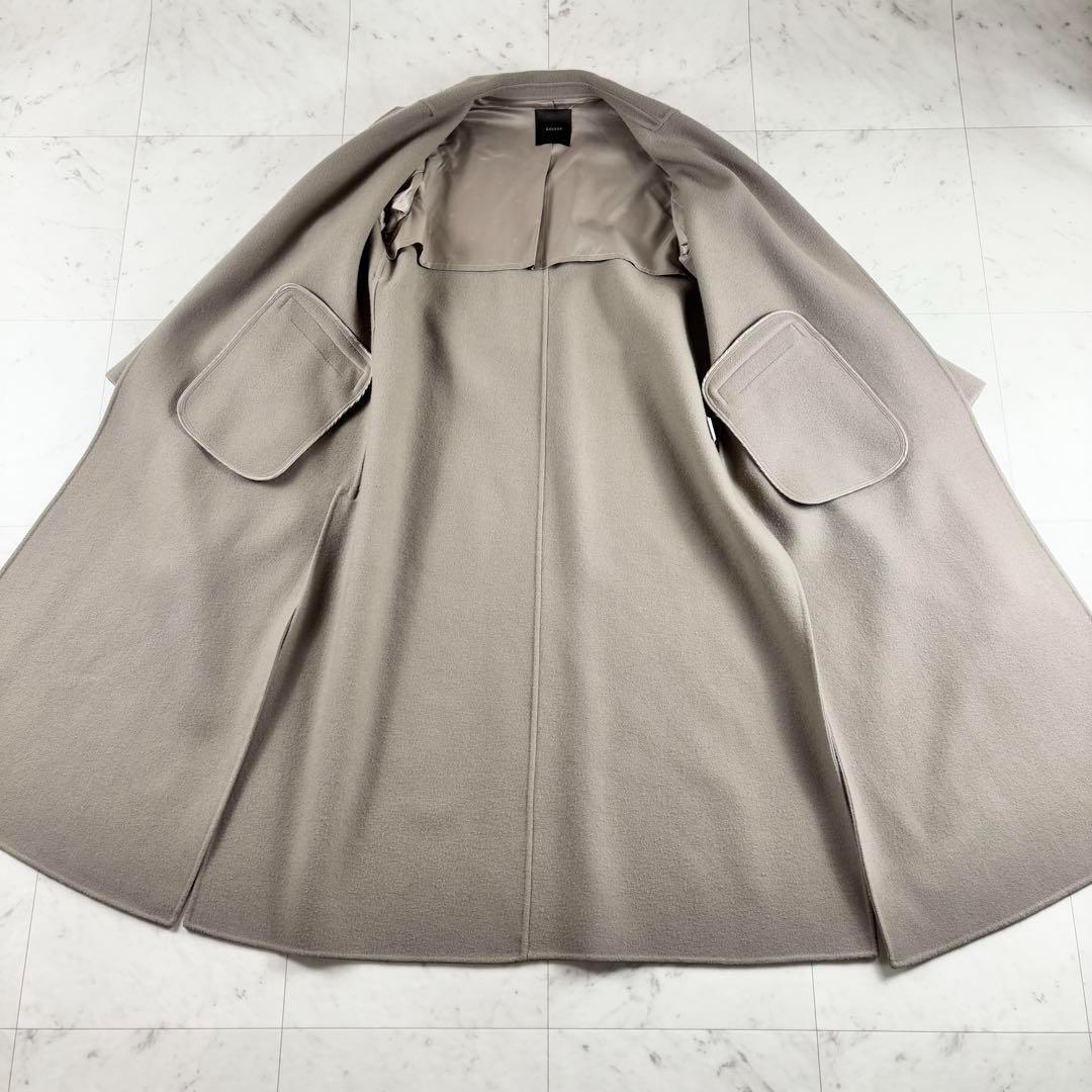 美品】アニュアンス 23AW リバーロングチェスターコート ベルト付き S