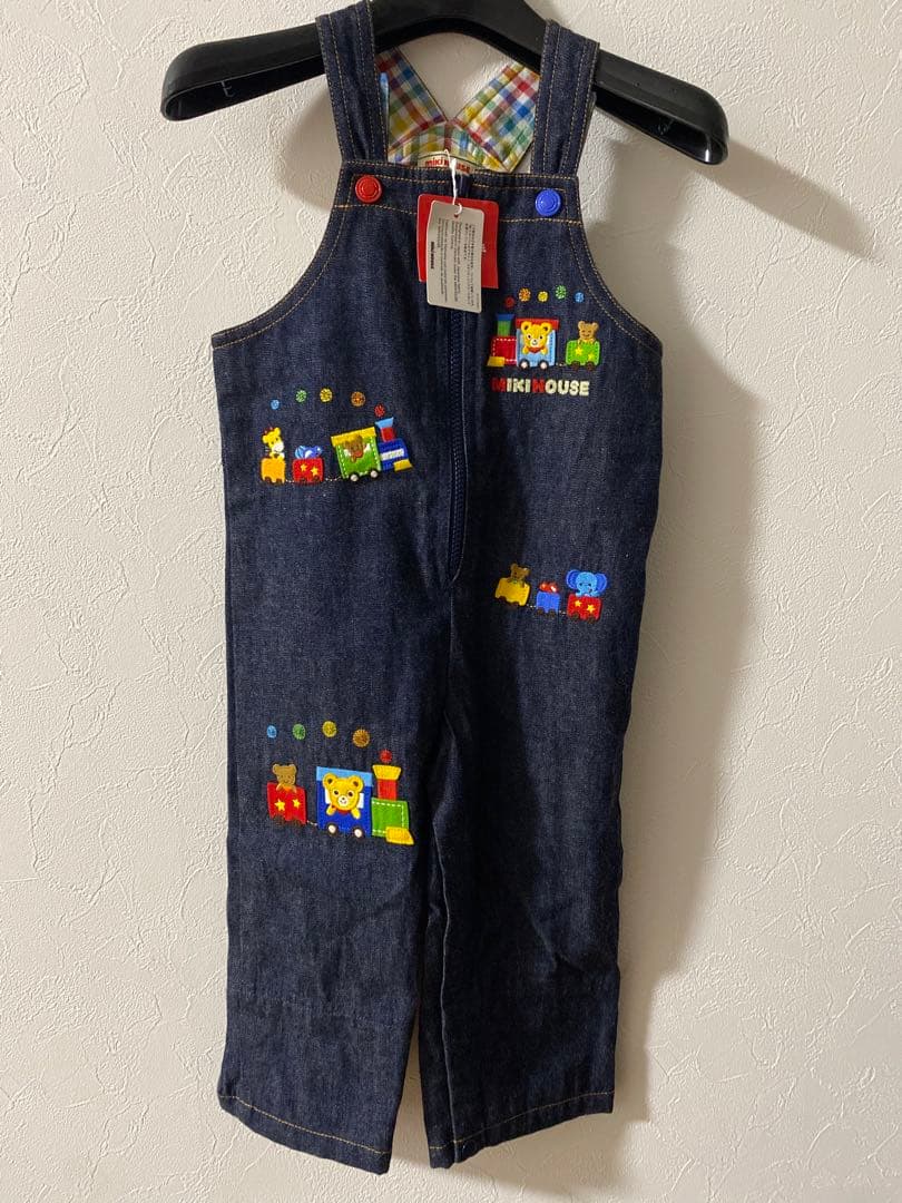 ミキハウス MIKIHOUSE サロペット ズボン プッチーくん 刺繍【90】 MIKI HOUSE（ミキハウス） サロペット オーバーオール プッチーマリン5