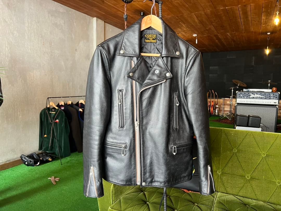 Kj着 COOTIE クーティー ダブルライダースジャケット 茶芯 - メルカリ