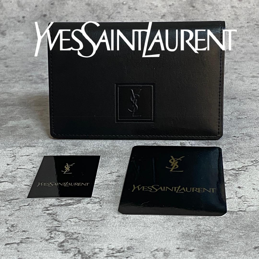 ✨極美品✨イヴサンローラン YSL 名刺入れ カードケース 黒 レザー