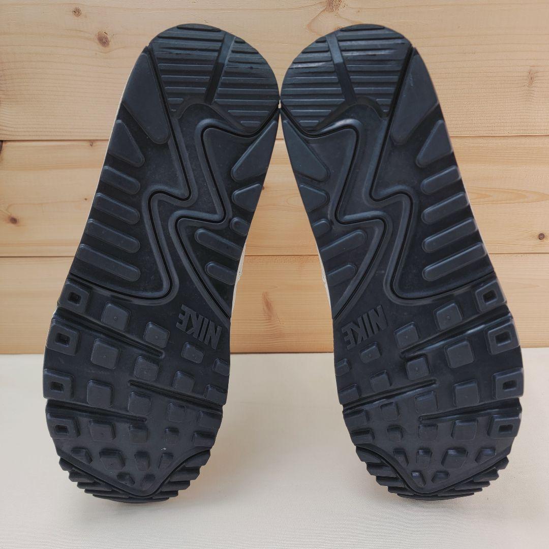 ナイキ エアマックス 90 レザー バイユー ホワイト/ブラック 24.5cm