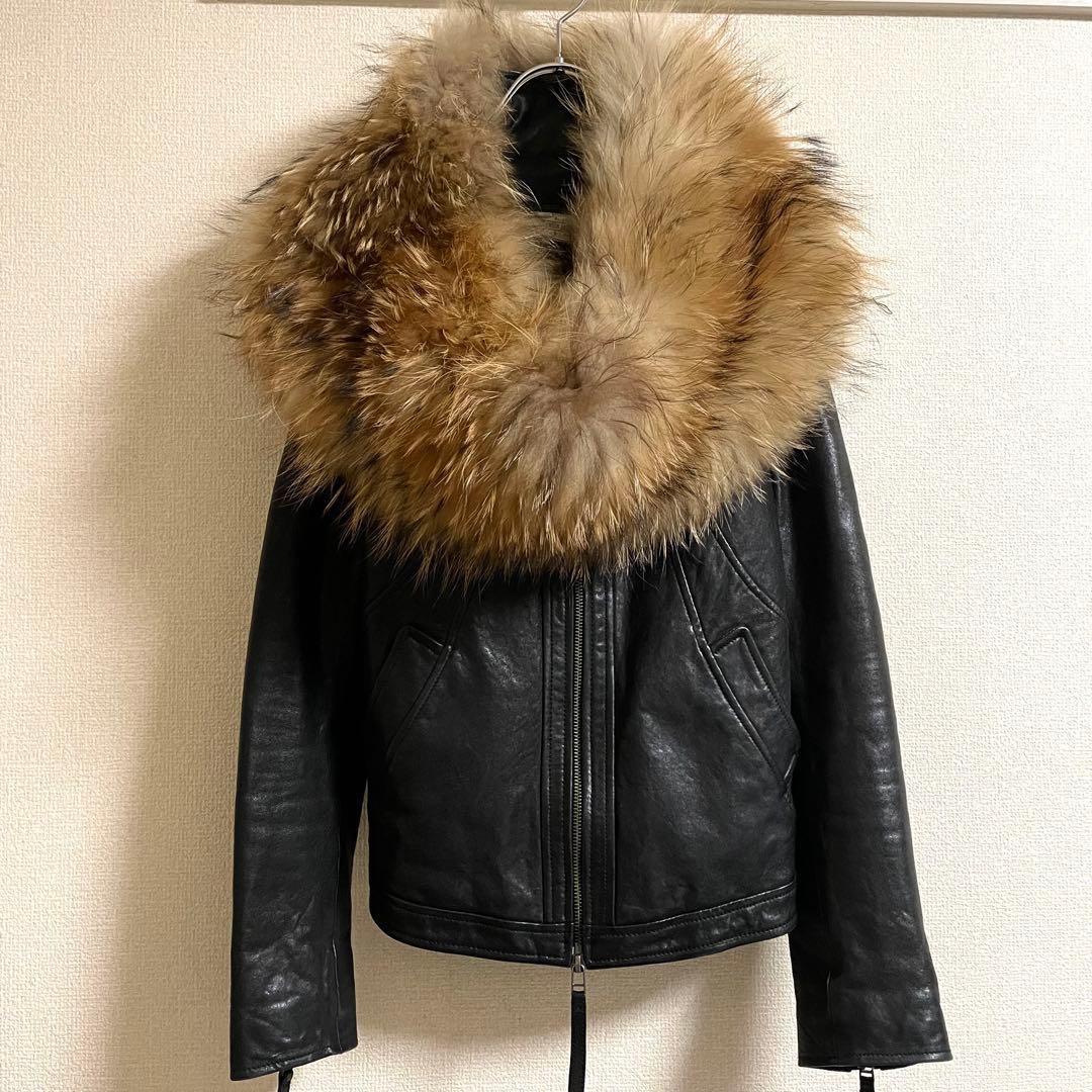 goa gimmick fur jacket ゴア レザー ジャケット スヌード goa gimmick fur jacket ゴア レザー ジャケット スヌード - メルカリ