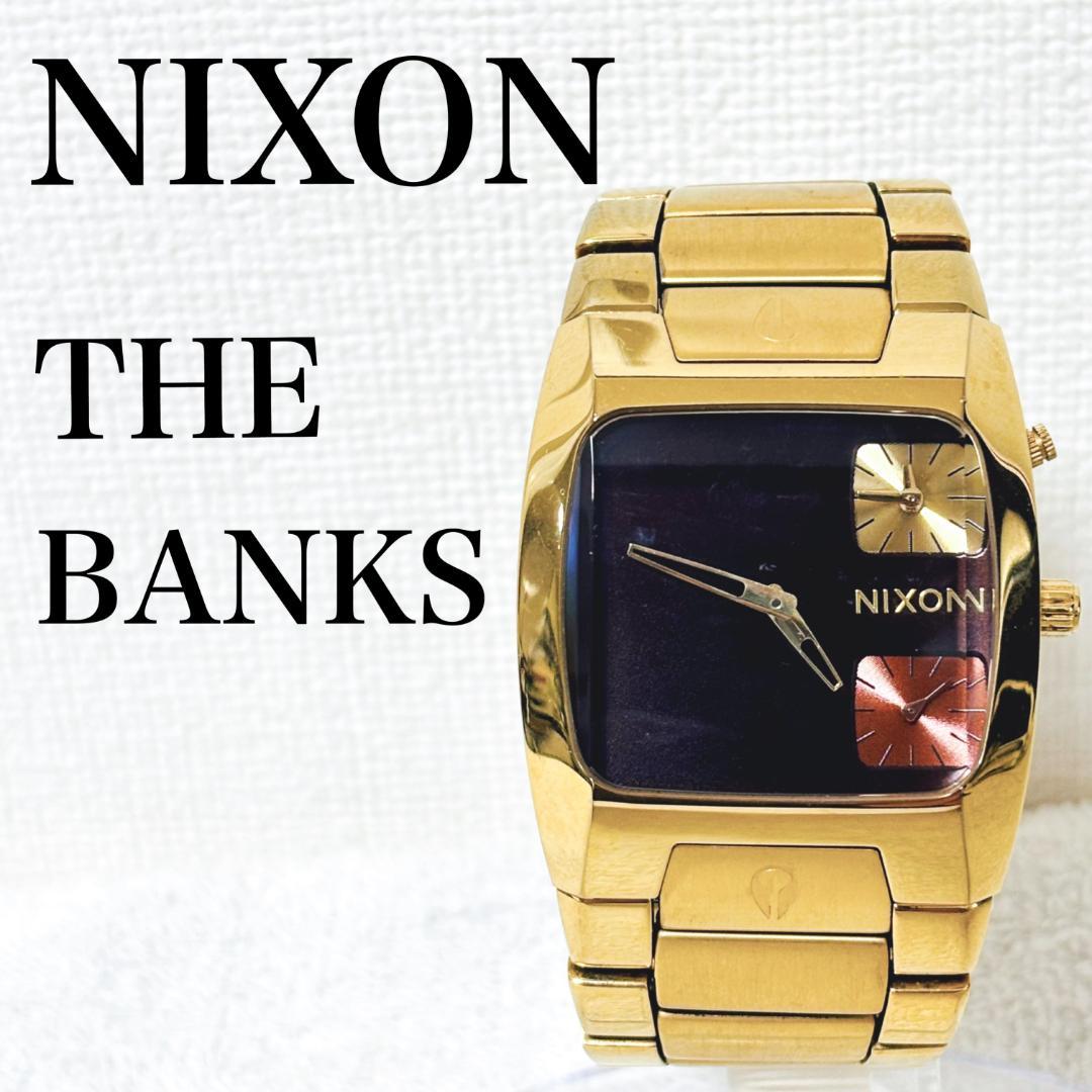 レア】 NIXON ニクソン THE BANKS バンクス ゴールド - メルカリ